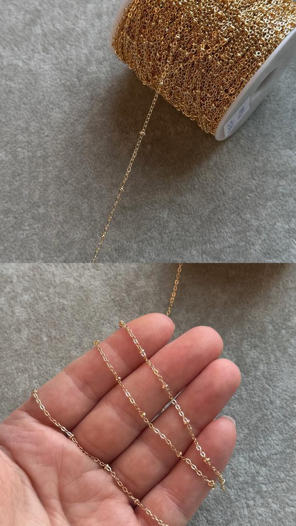 Цепь с позолотой  2 х 1,5 мм