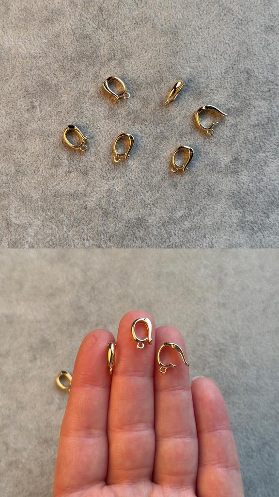 Бэйл с застежкой в позолоте  12 х 8 мм