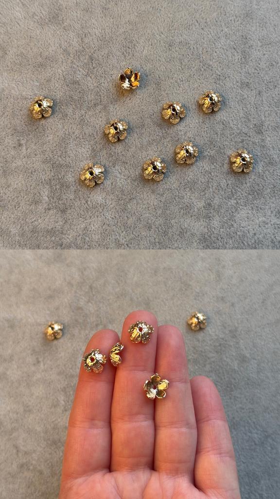 Шляпки с позолотой  10 х 4 мм