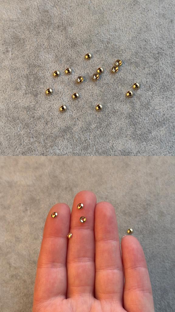 Шляпки с позолотой 4 мм