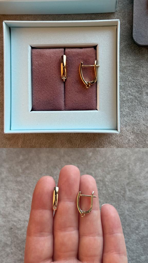 Швензы  с позолотой  18 х 3 мм