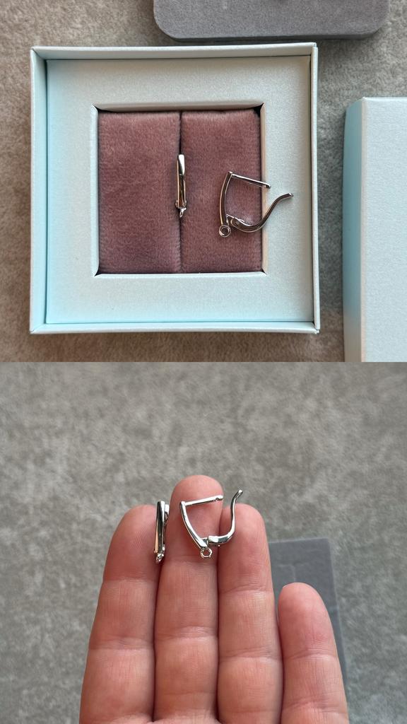 Швензы родий  17 х 2 мм