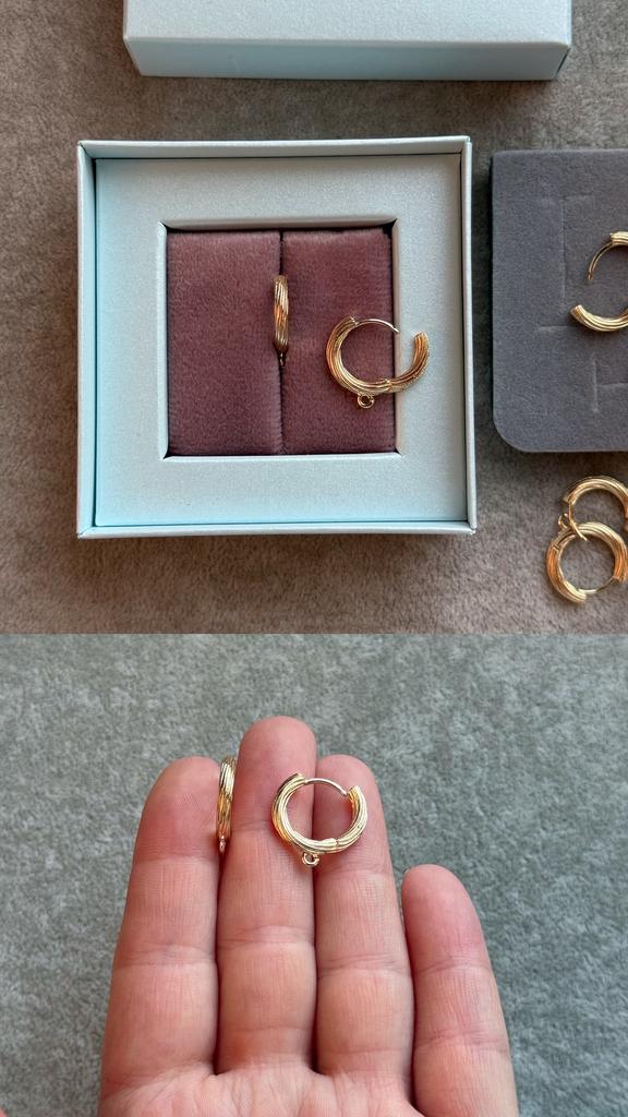 Швензы с позолотой  16 х 3 мм