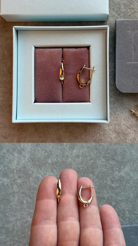 Швензы с позолотой 17 х 3 мм