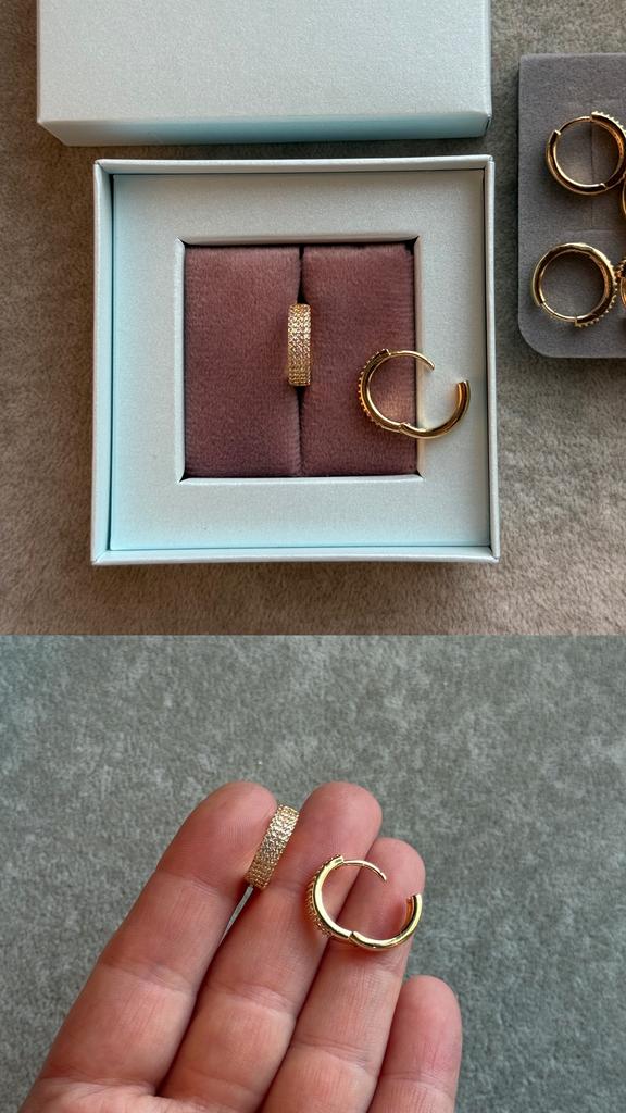 Швензы Конго с позолотой и фианитами 15 х 4 мм