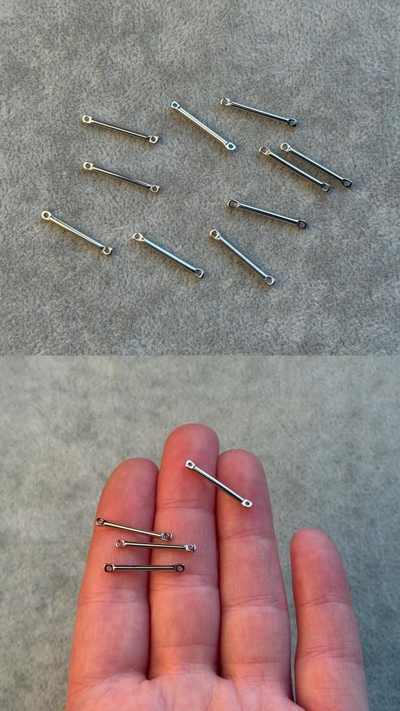 Коннекторы родий 20 х 1.5 мм