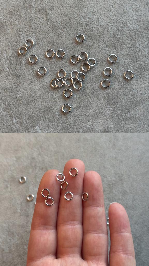 Кольцо соединительное родий 6 х 1 мм