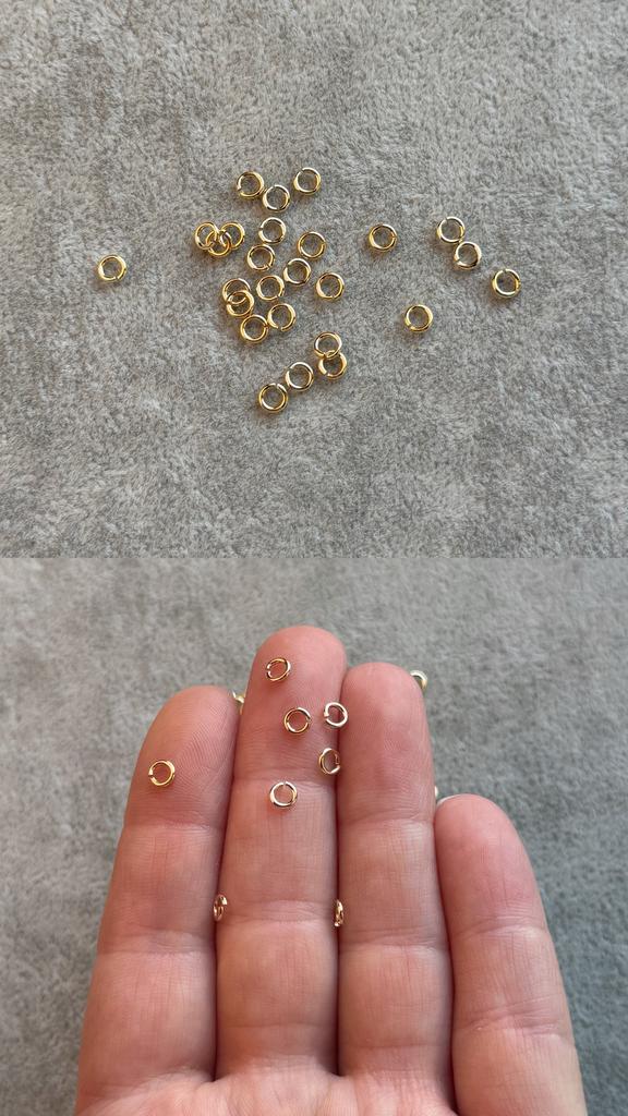 Кольцо соединительное с позолотой 4 х 0.7 мм