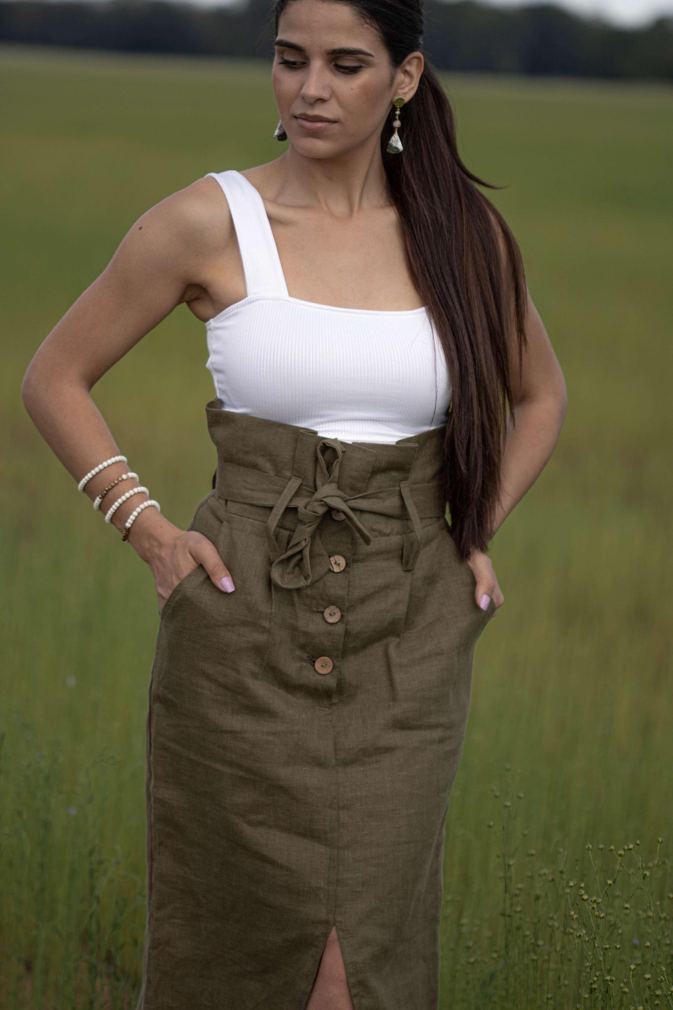 safilin linen jumper skirt dress 