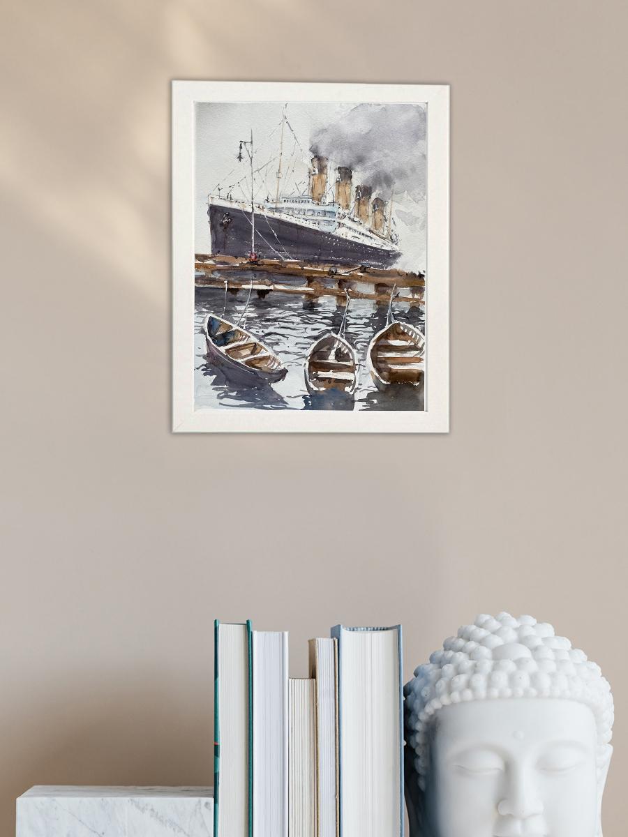 "RMS Titanic and boats"