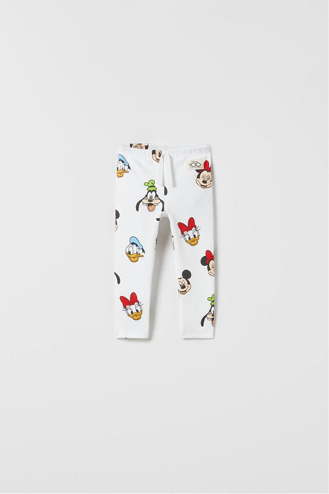 Легінси в рубчик з принтом «Міккі Маус і друзі» © DISNEY Білі