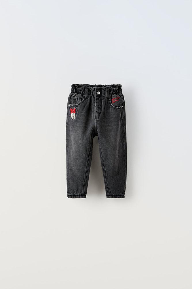 Джинси з підкладкою і принтом «МІННІ МАУС» © DISNEY Чорні