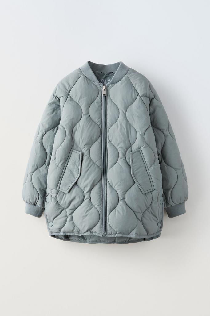 Стьобана куртка-бомбер Сіра