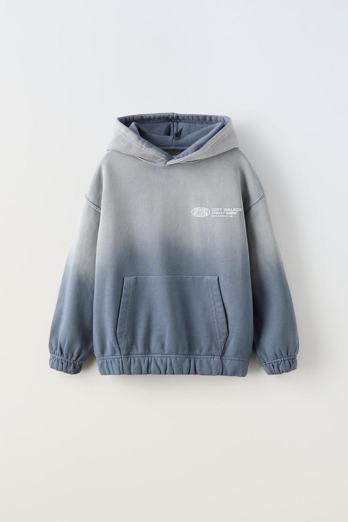 Худі з ефектом тай-дай Блакитне