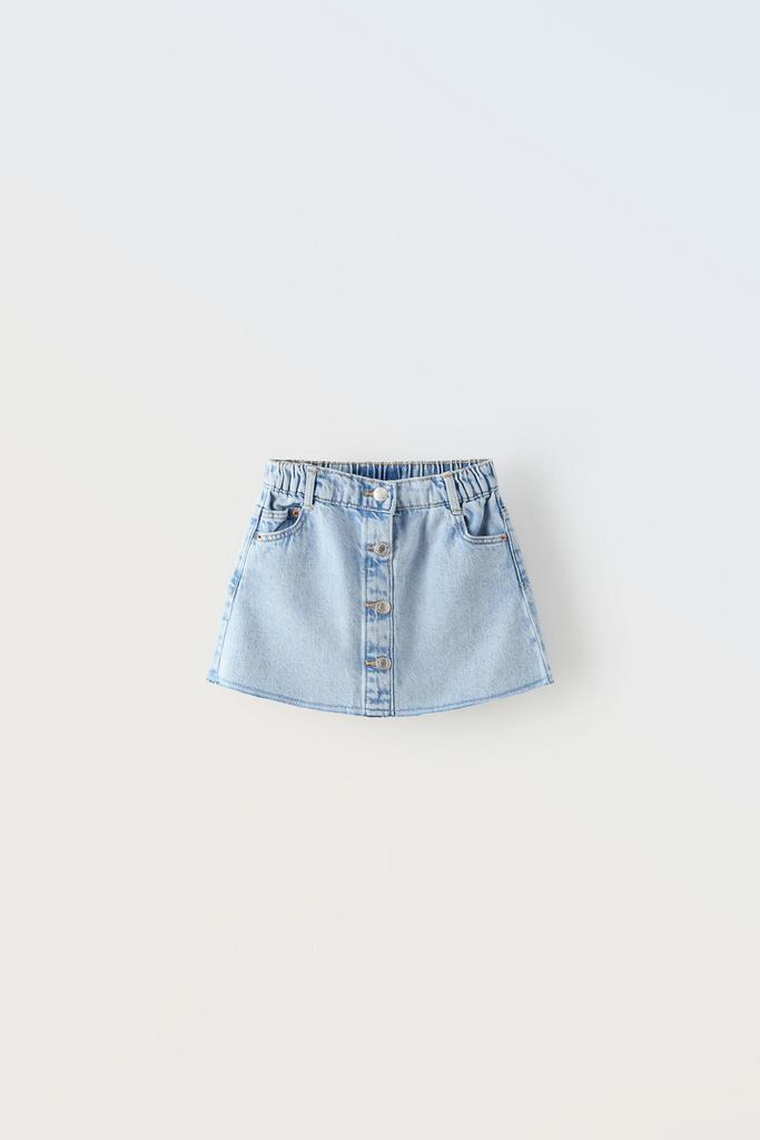 Потерта джинсова спідниця Синя