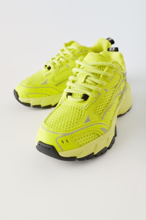 Сітчасті кросівки Неоново-жовті