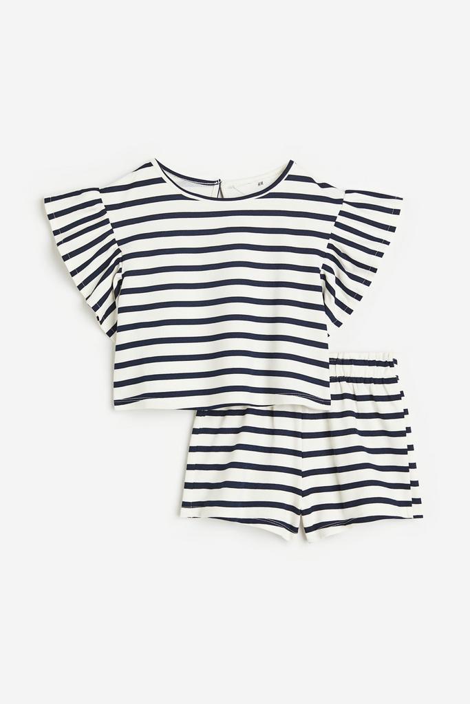 Комплект костюма з 2 частин Білий у смужку