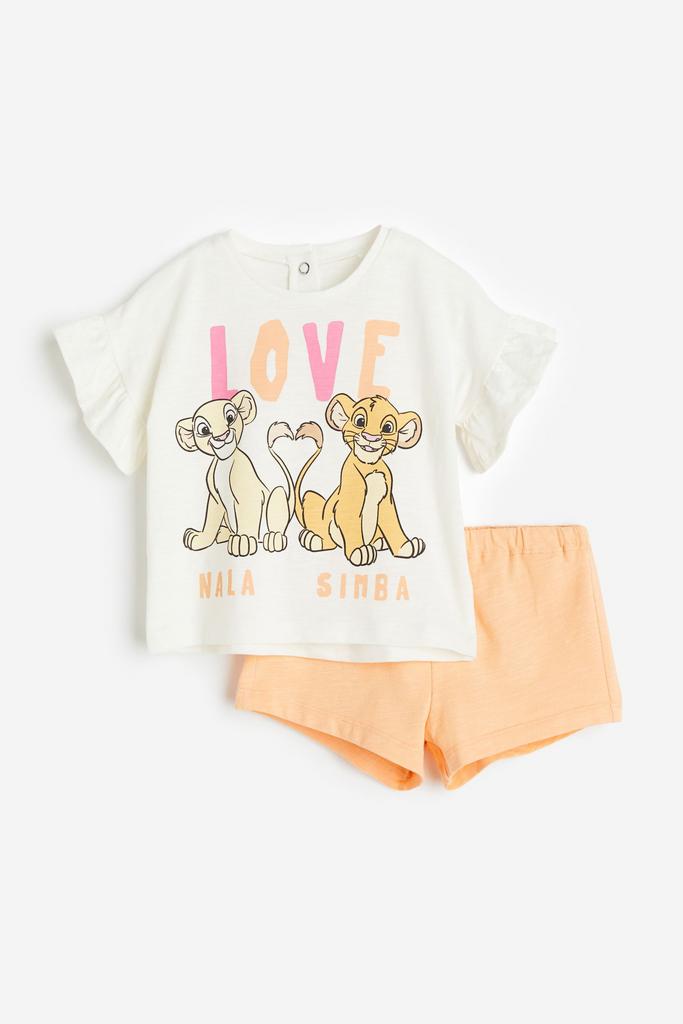 Комплект з 2 предметів з принтом "Король Лев" Білий