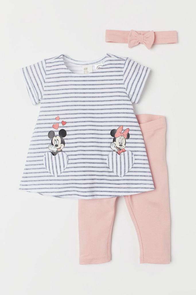 Трикотажний комплект з 3 предметів "Мінні Маус" Білий