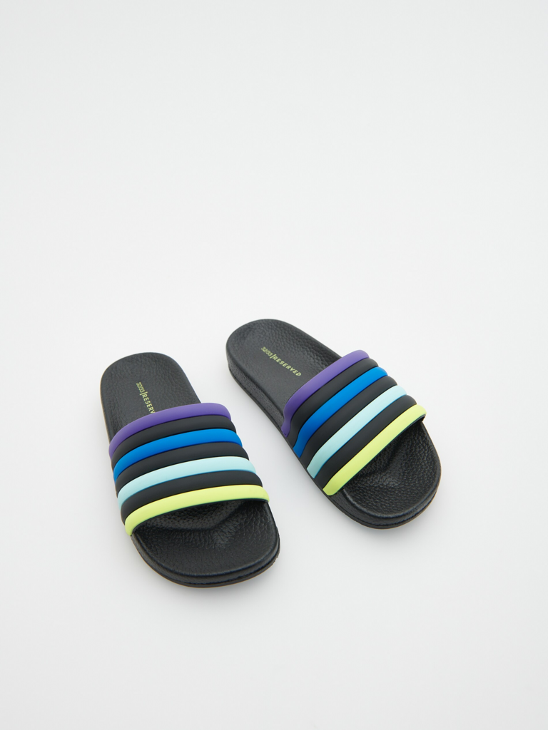Смугасті шльопанці Чорні