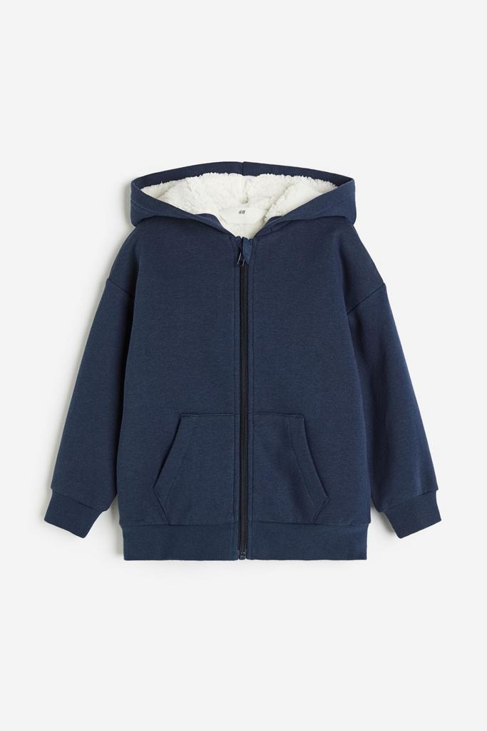 Кофта з капюшоном на підкладці Темно-синя