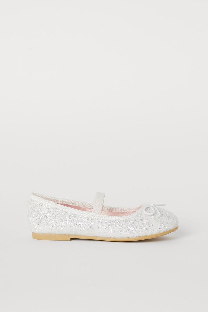Блискучі балетки Срібні