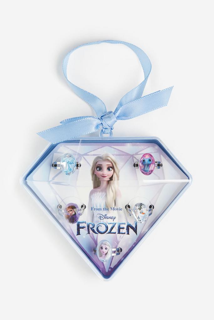 Кільця з аплікаціями "Крижане серце" в коробці 5 шт