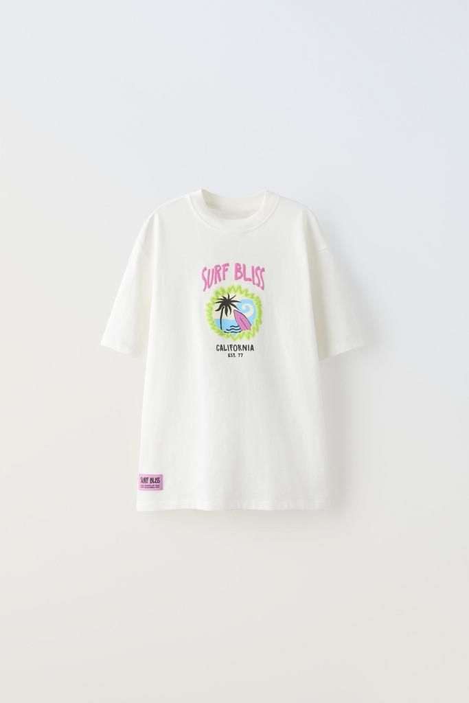 Футболка із серфінговим принтом Біла