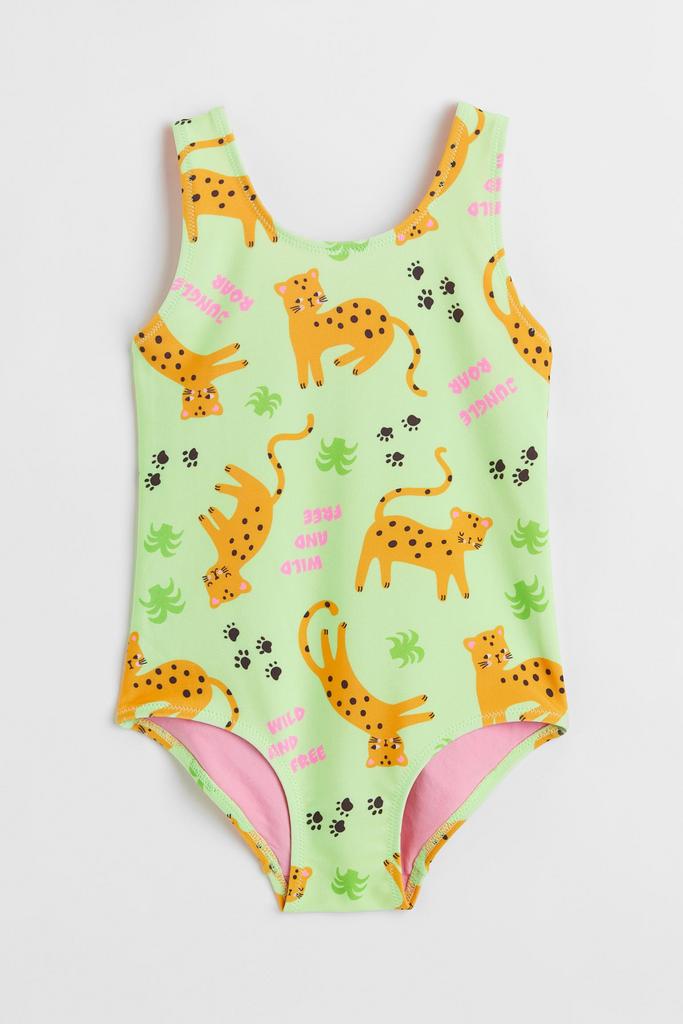 Купальник з візерунком "Гепарди" Зелений