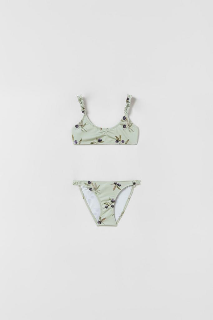 Комплект бікіні з акварельними оливками Зелений