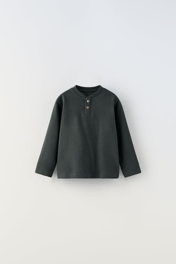 Лонгслів з ґудзиками Темно-сірий