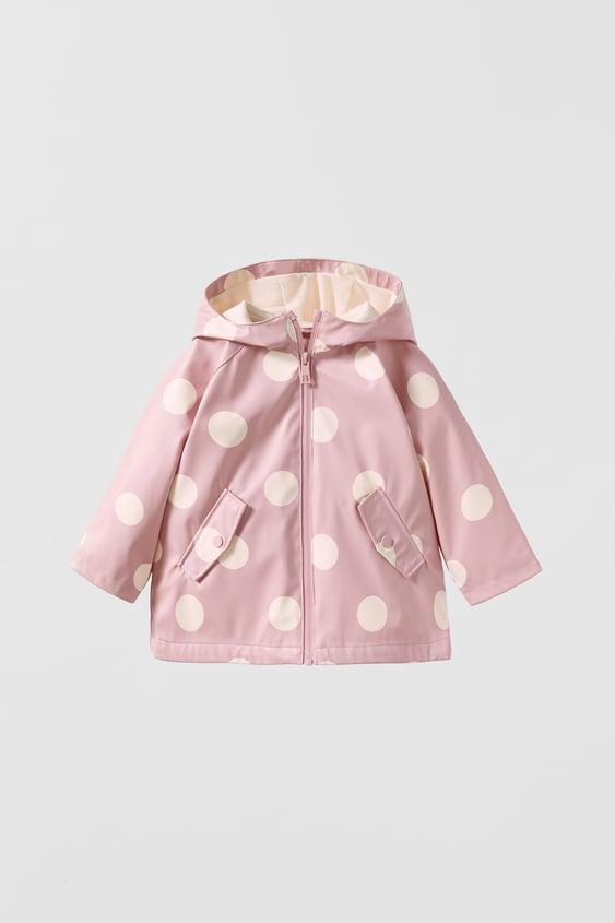 Дощовик в білий горошок Рожевий