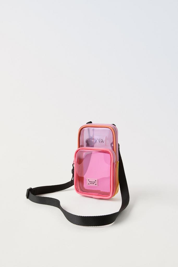 Вінілова сумочка-чохол для смартфона Різнокольорова