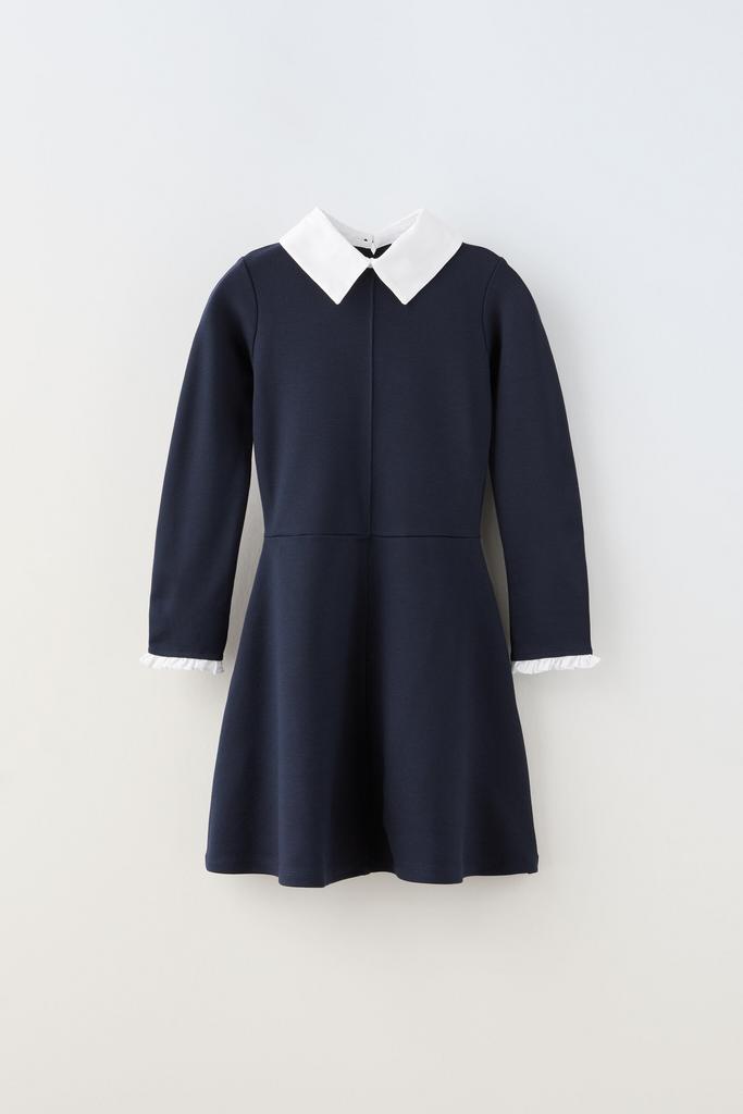 Сукня з білим коміром Синя