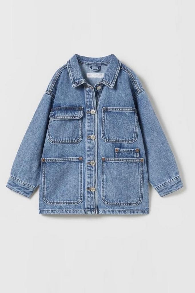 Джинсова куртка-оверсайз Синя