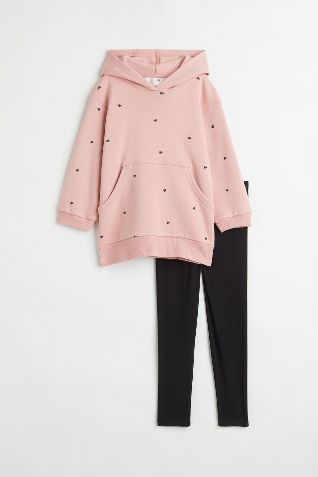 Комплект із світшотом на флісі та легінсами