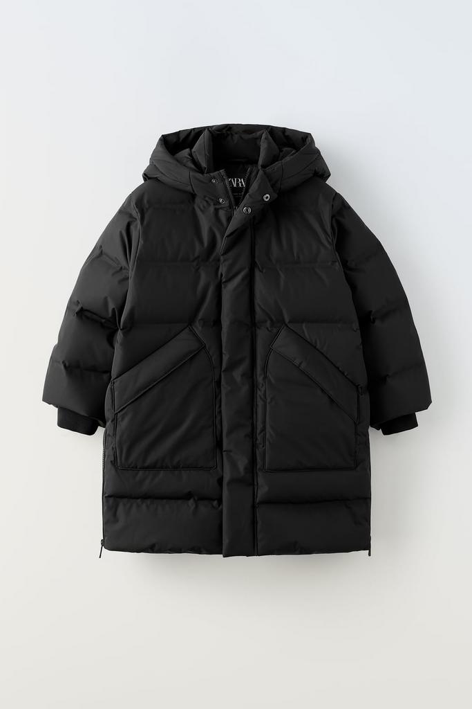 Зимове довге пальто Чорне