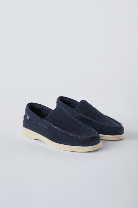 Топсайдери із замшевого спилка