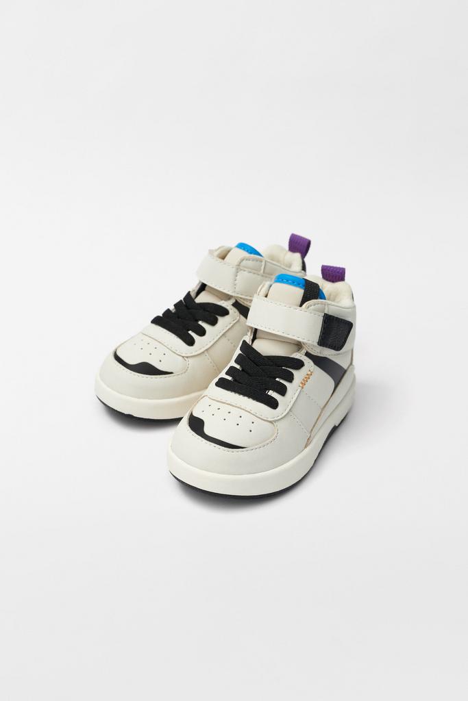 Високі комбіновані кросівки Бежеві