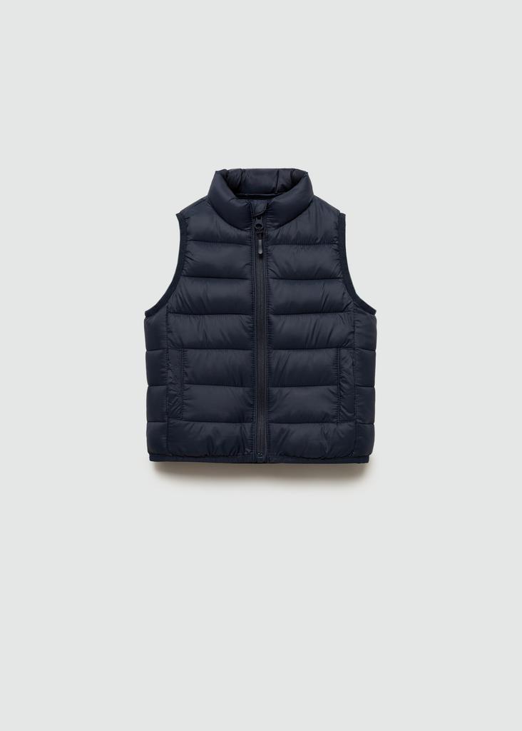 Жилет з високим коміром Темно-синій