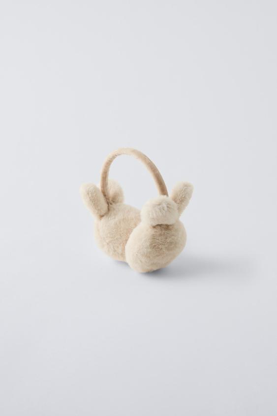 Навушники зі штучного хутра у вигляді кролика