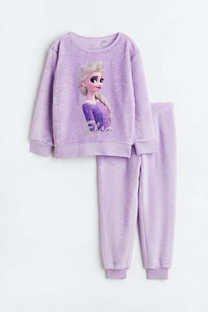 Флісова піжама з принтом FROZEN