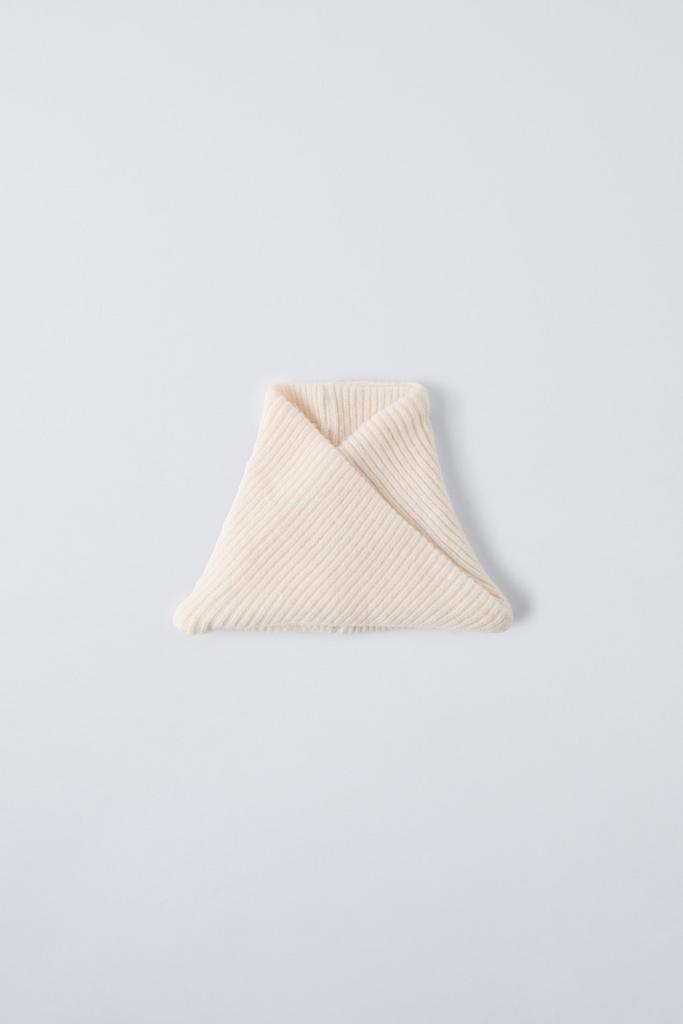 Базовий трикотажний снуд Сіровато-бежевий