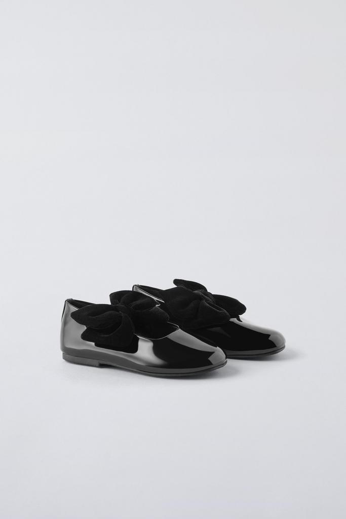 Балетки з бантиком Чорні