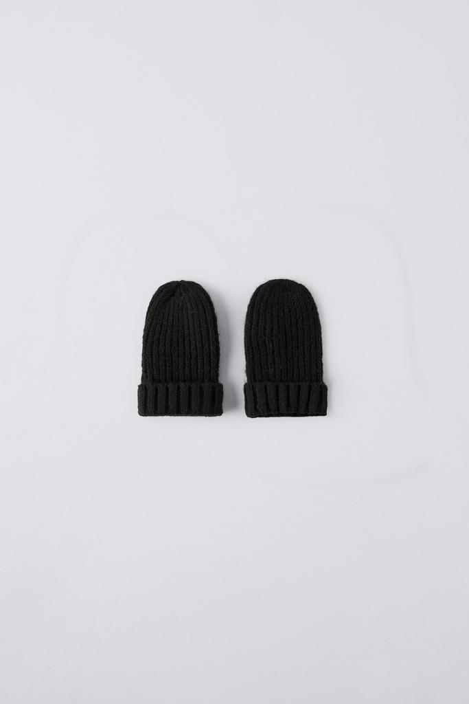 Однотонні трикотажні рукавиці Чорні