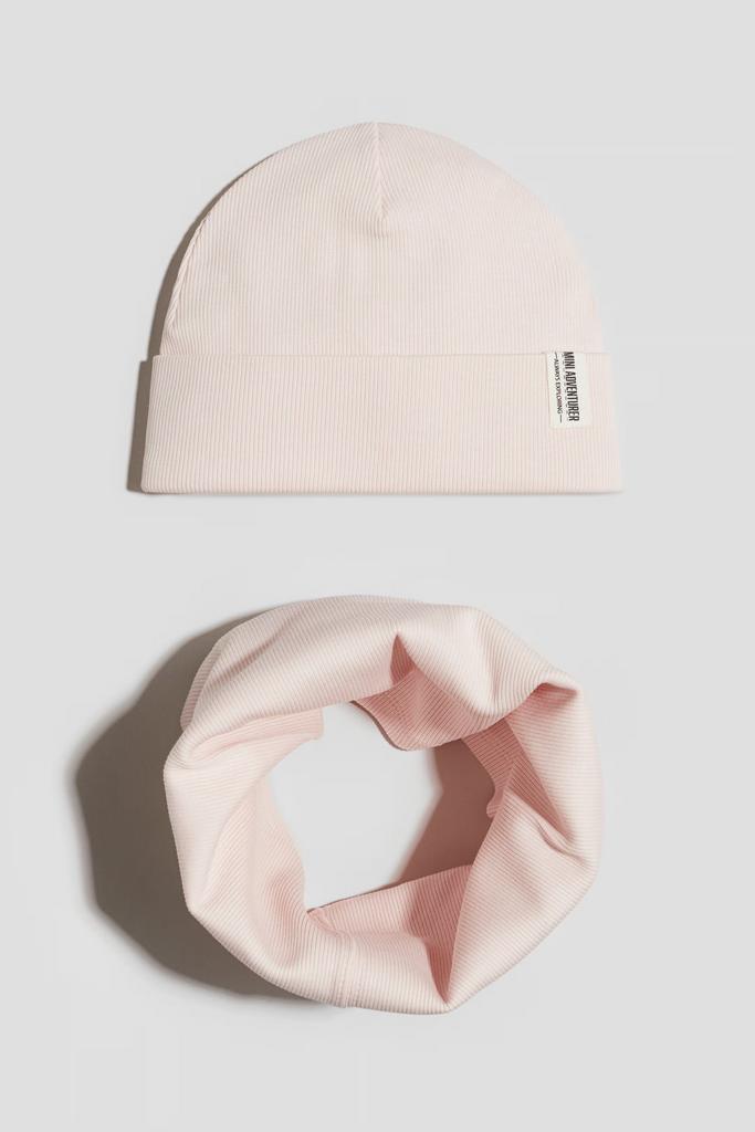 Комплект шапка та шарф Рожевий