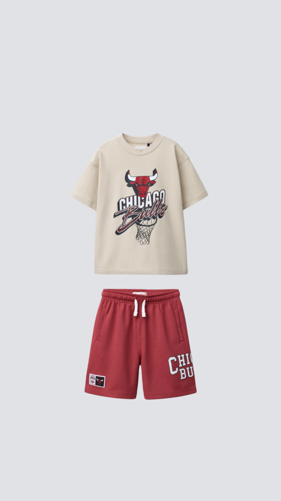Комплект з принтом CHICAGO BULLS © NBA футболка та шорти