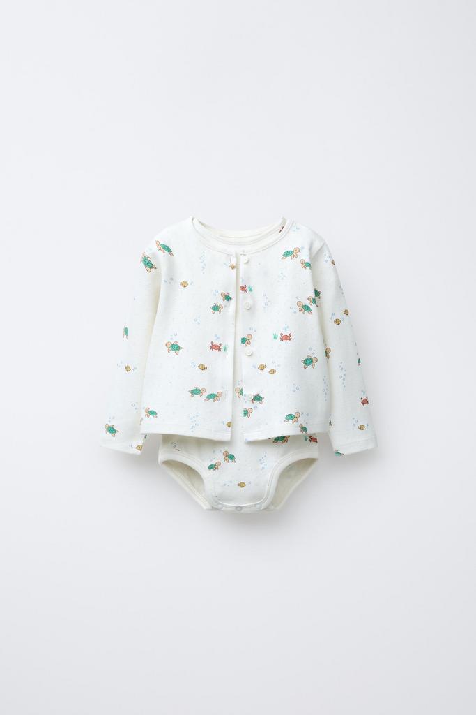 Ажурний комплект із боді та кардигану