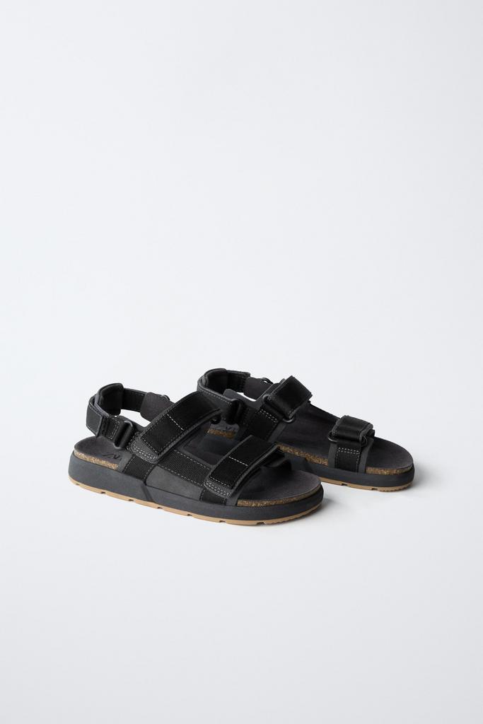 Спортивні босоніжки з технічної тканини Чорні