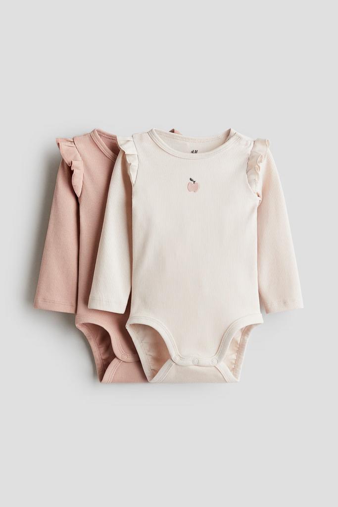 Боді з довгими рукавами та рюшами